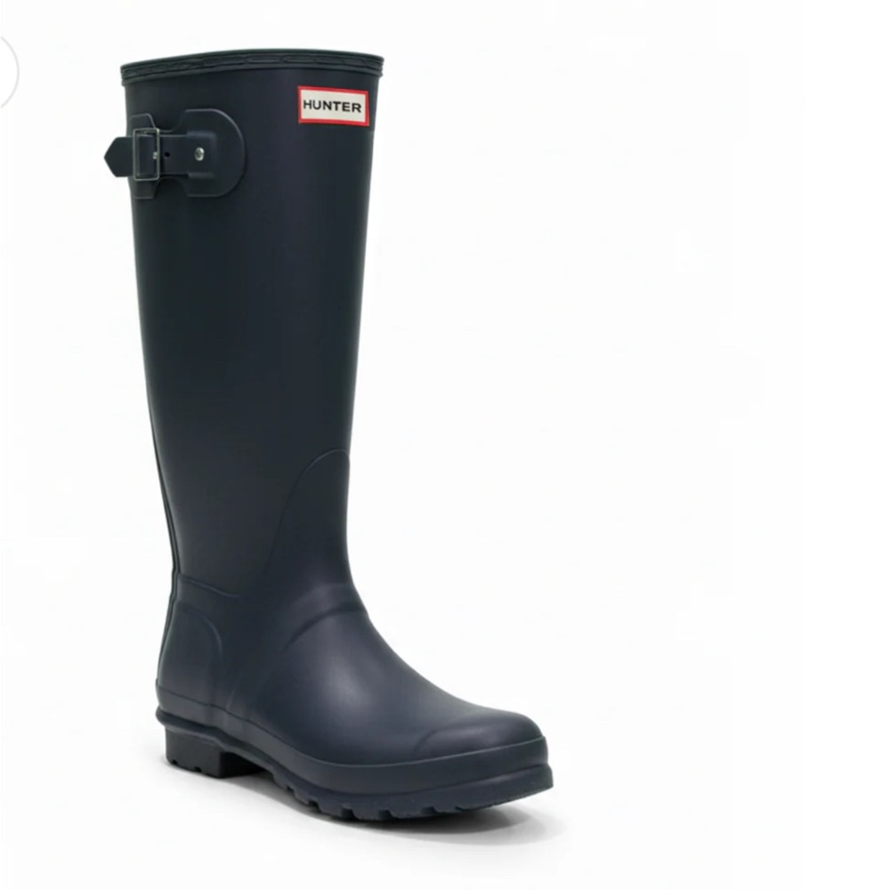 NIB Hunter Women's Navy Original Back Adjust Boots SZ6 us